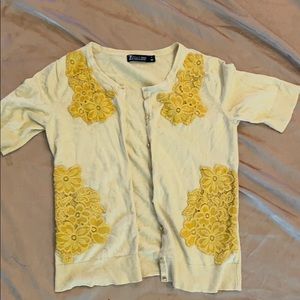 Floral Appliqué Cardigan
